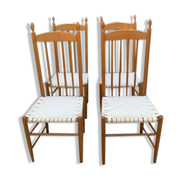 Lot de 4 chaises Roche Bobois années 80