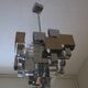 Sciolari Italian modern cubist chandelier, 1960s