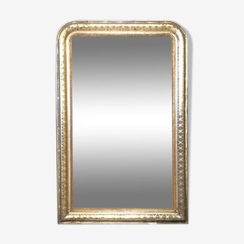 Gilded Louis Philippe mirror with decoration 120x77