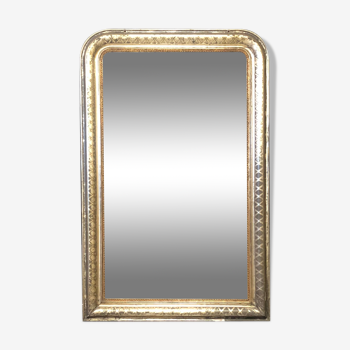 Miroir Louis Philippe doré à décor 120x77