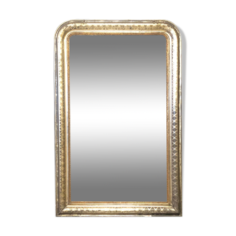 Miroir Louis Philippe doré à décor 120x77