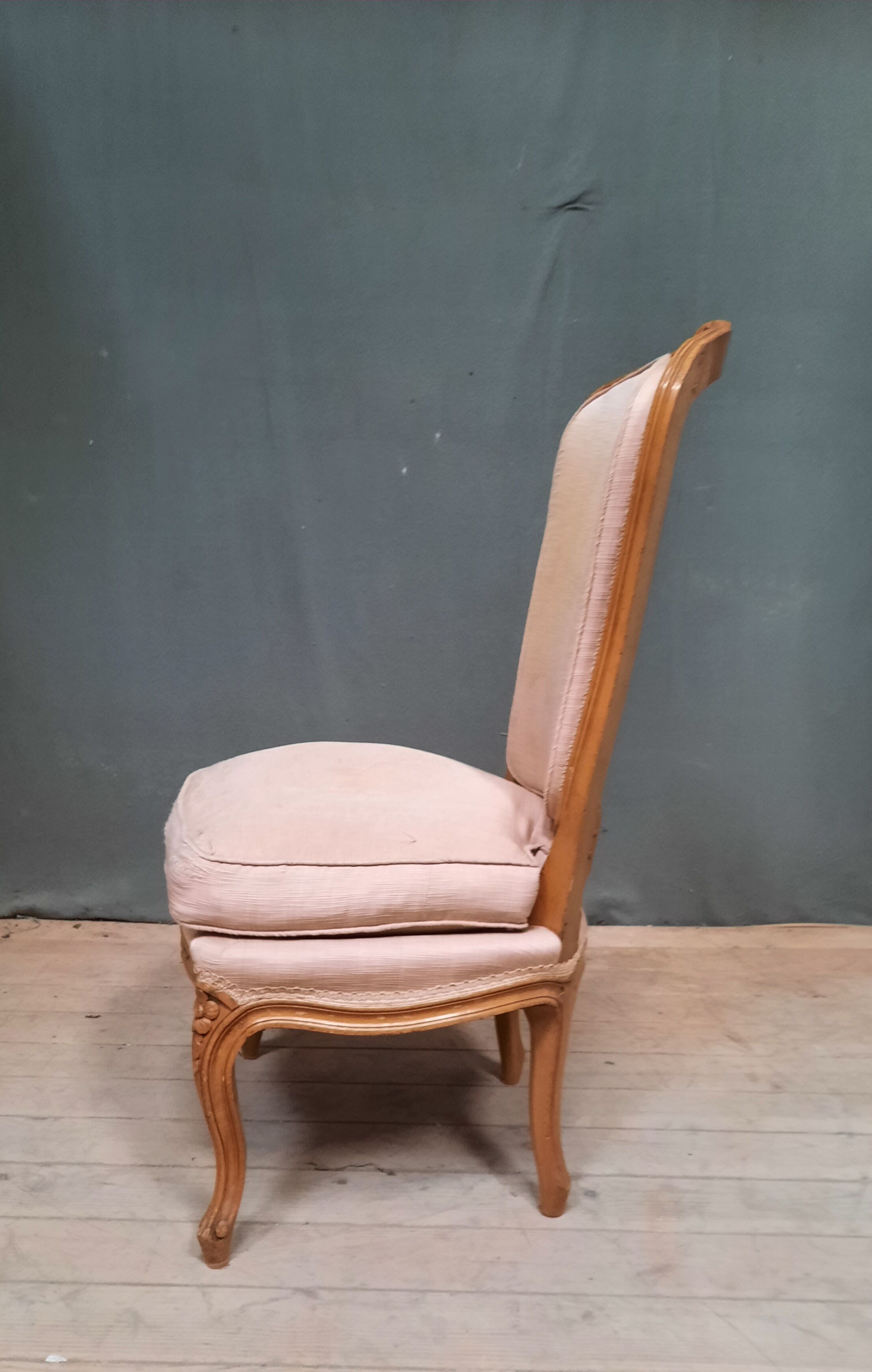 Louis xv style upholstered low chair