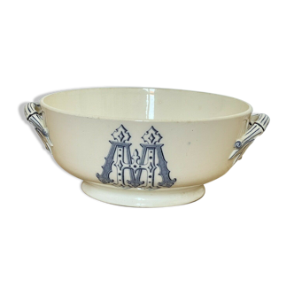 Salad bowl in Faience de Sarreguemines