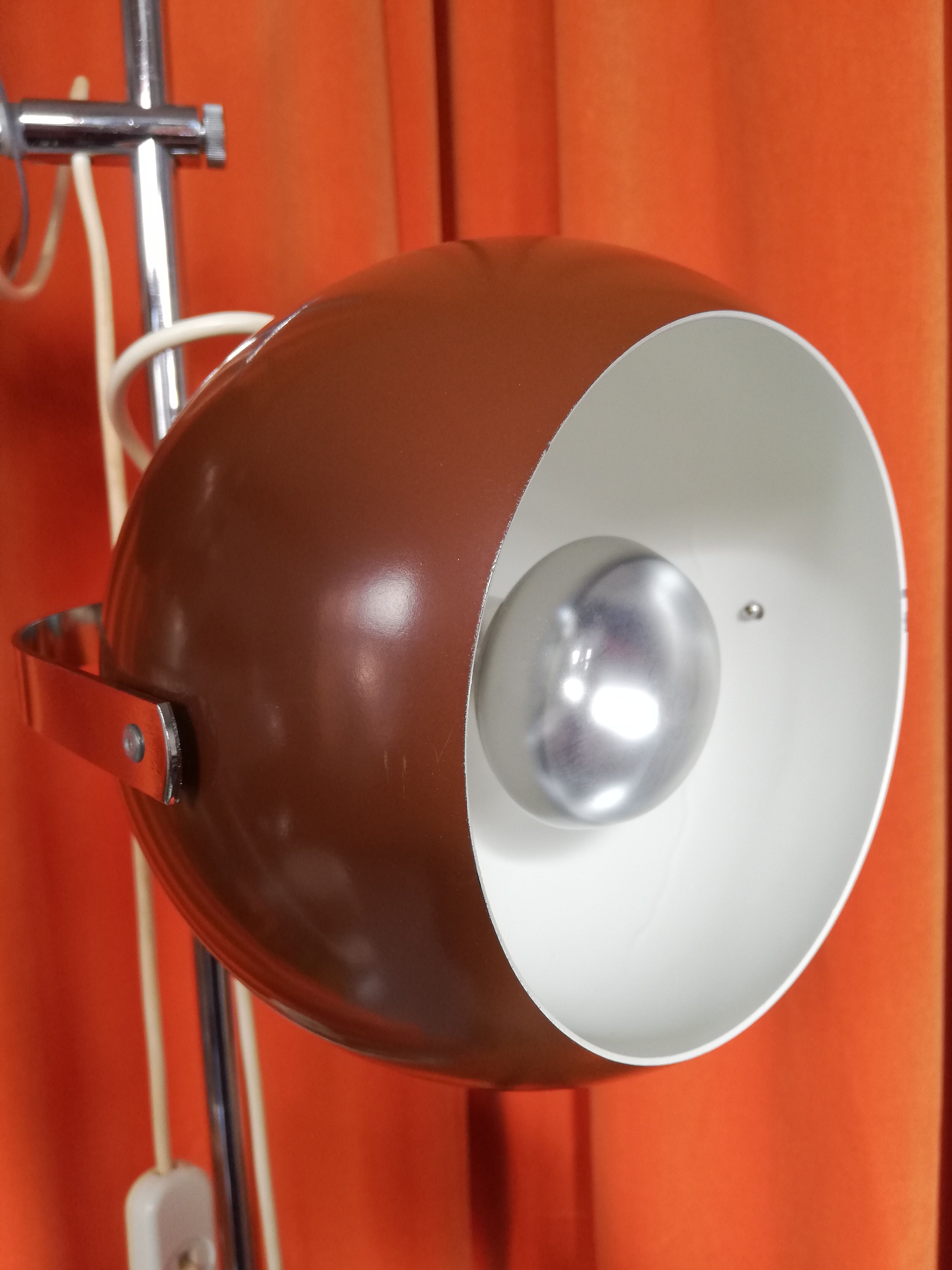 Herda chrome floor lamp with adjustable eyeball lights