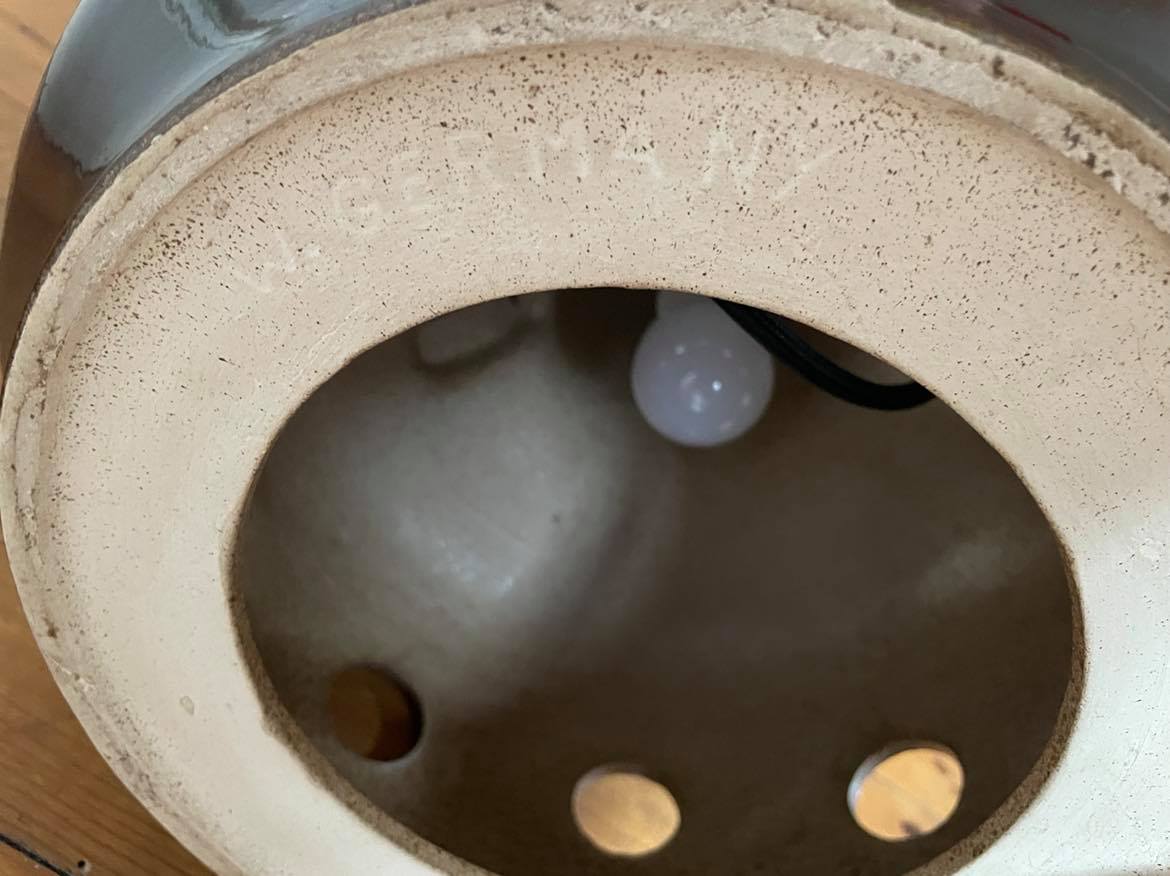 Ceramic floor lamp fat lava, germany 1960