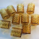 10 vintage "pineapple" glasses