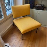 New yellow fireside chair