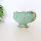 Ceramic planter, mint green, France / Vintage French