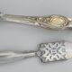 Absinthe spoon and tongs in silver-plated metal with hallmark