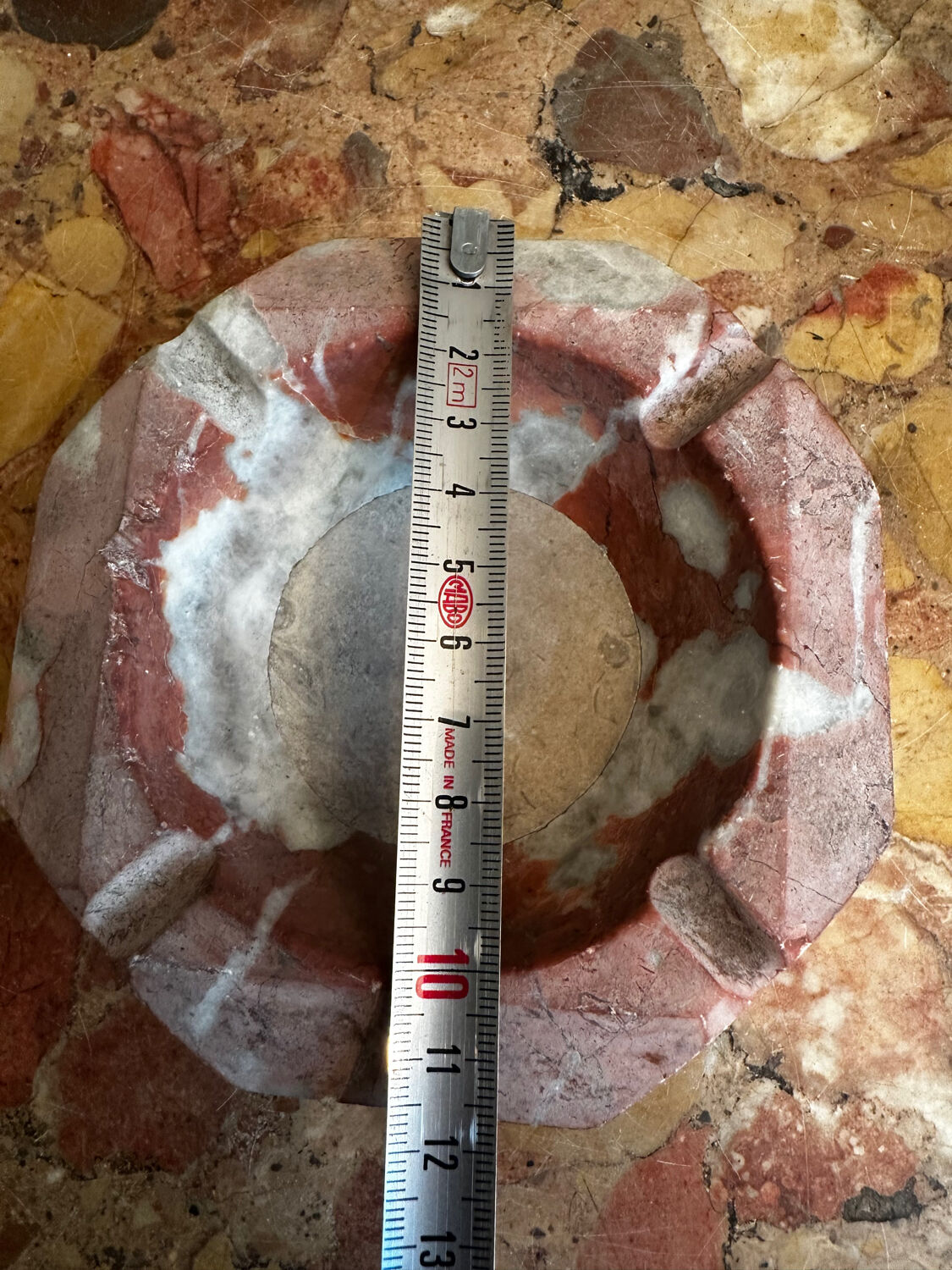 Ashtray / Art Deco double marble catchall