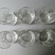 Set of 6 whiskey glasses, bubbled décor, BP, 70s