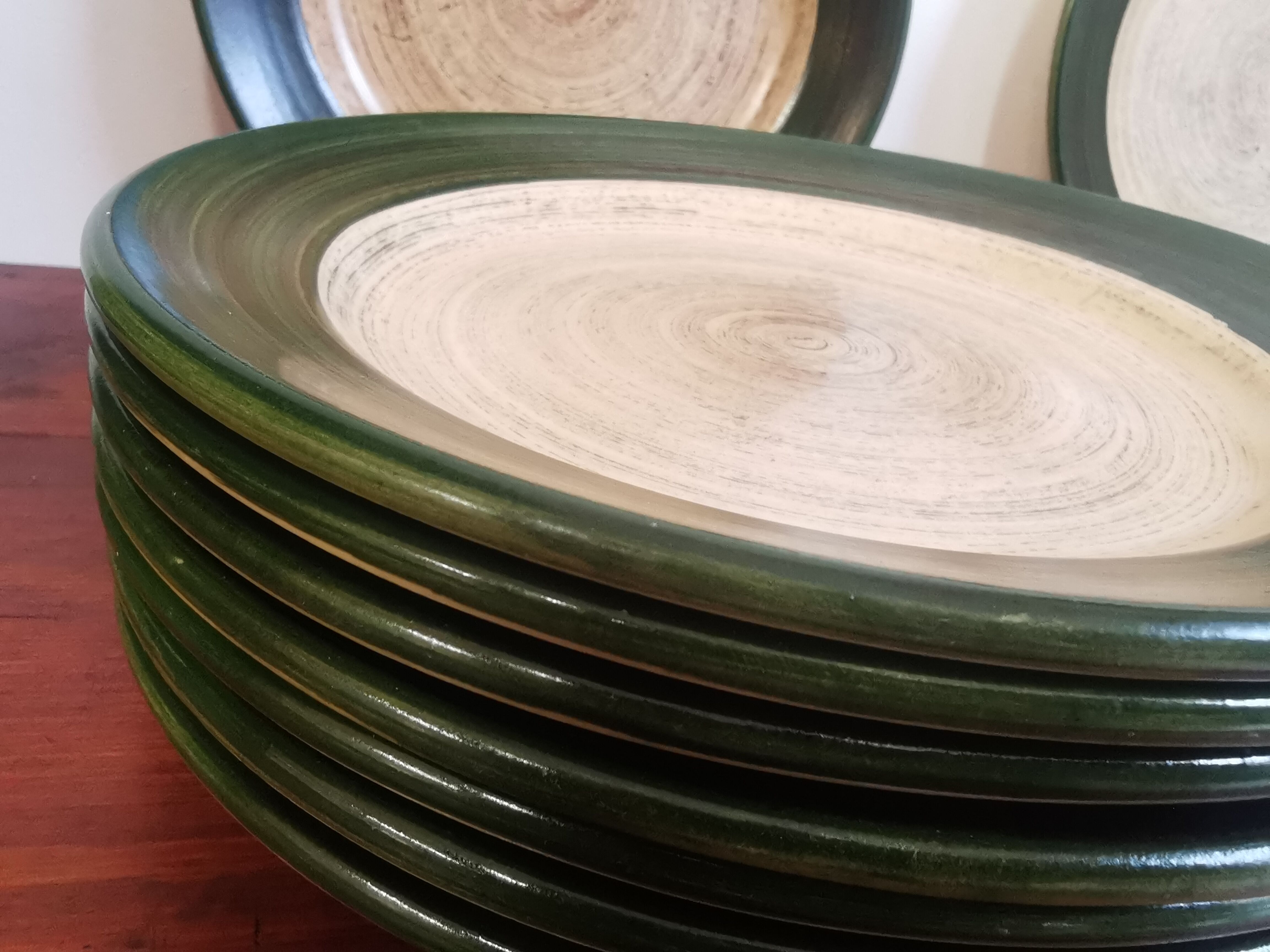 Lot vintage ceramic plates Saint Clément