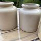 Trio glazed stoneware pots
