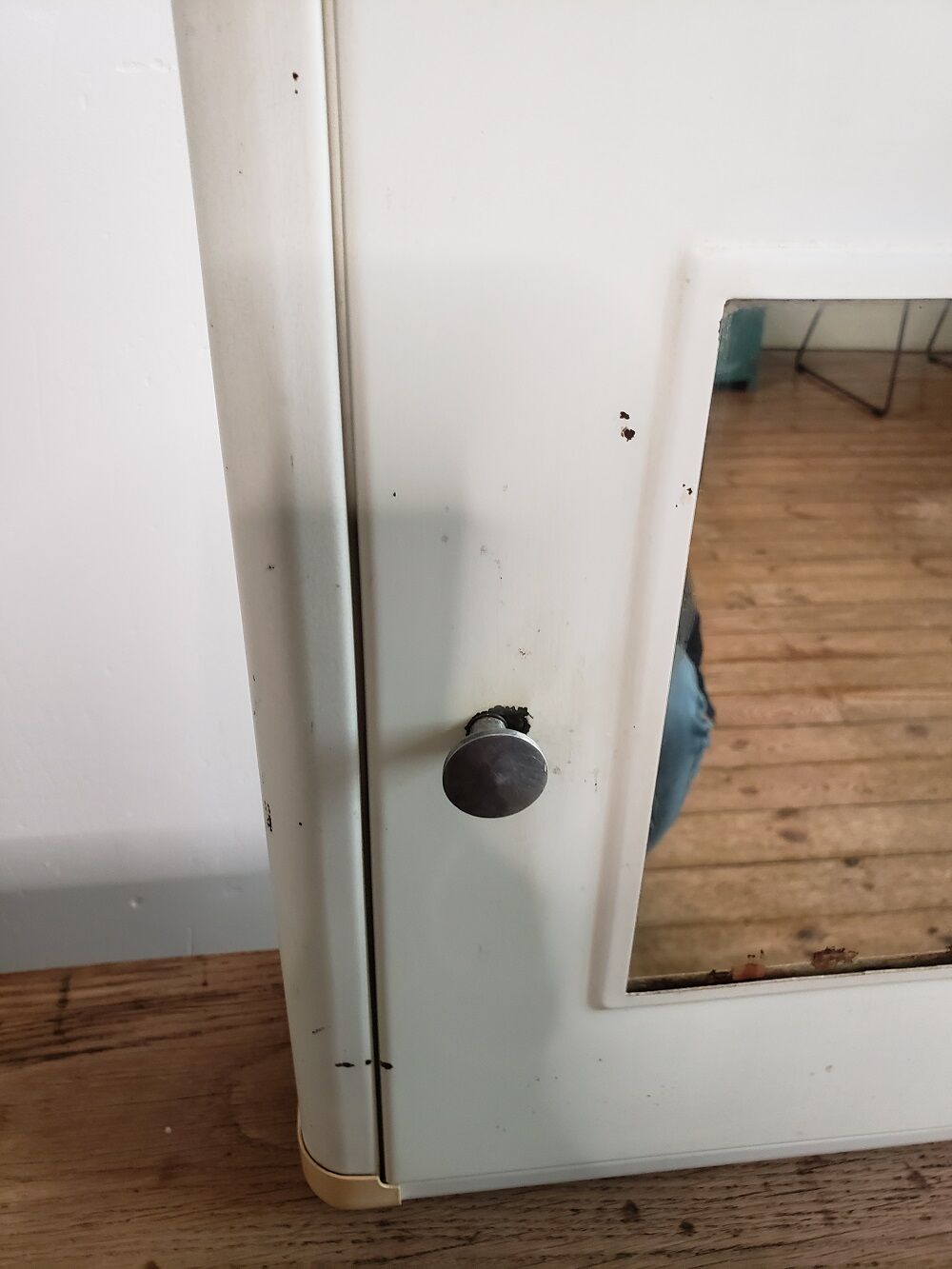 Metal pharmacy cabinet