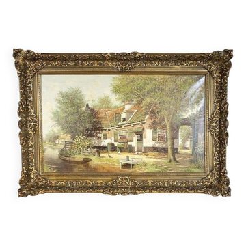 H. Veeninga, Landscape, Early 20th Century, Oil Painting on Canvas
