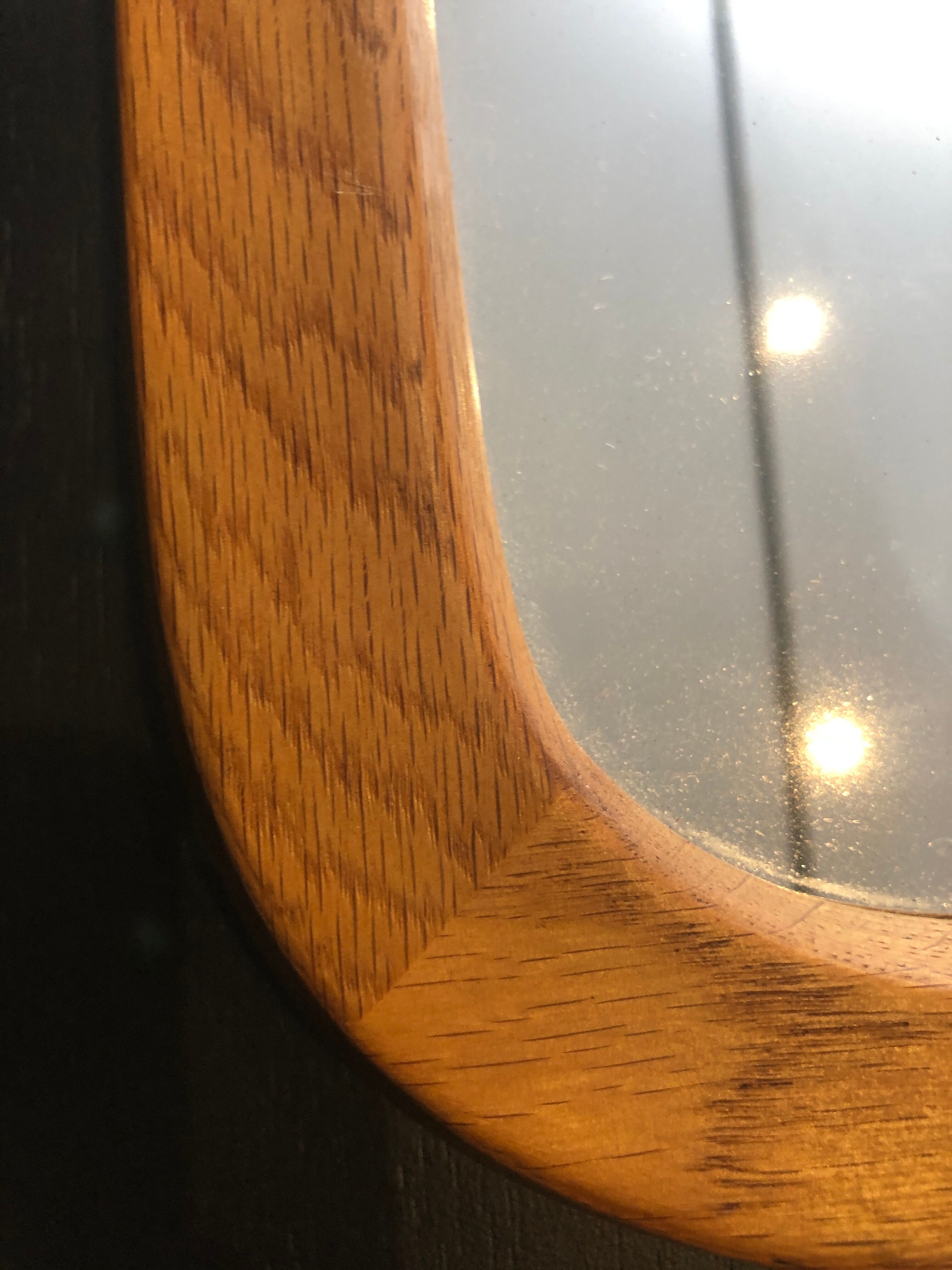 Vintage Scandinavian wooden wall mirror Froseke Edition