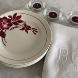 Vaisselle ancienne série de 8 assiettes plates