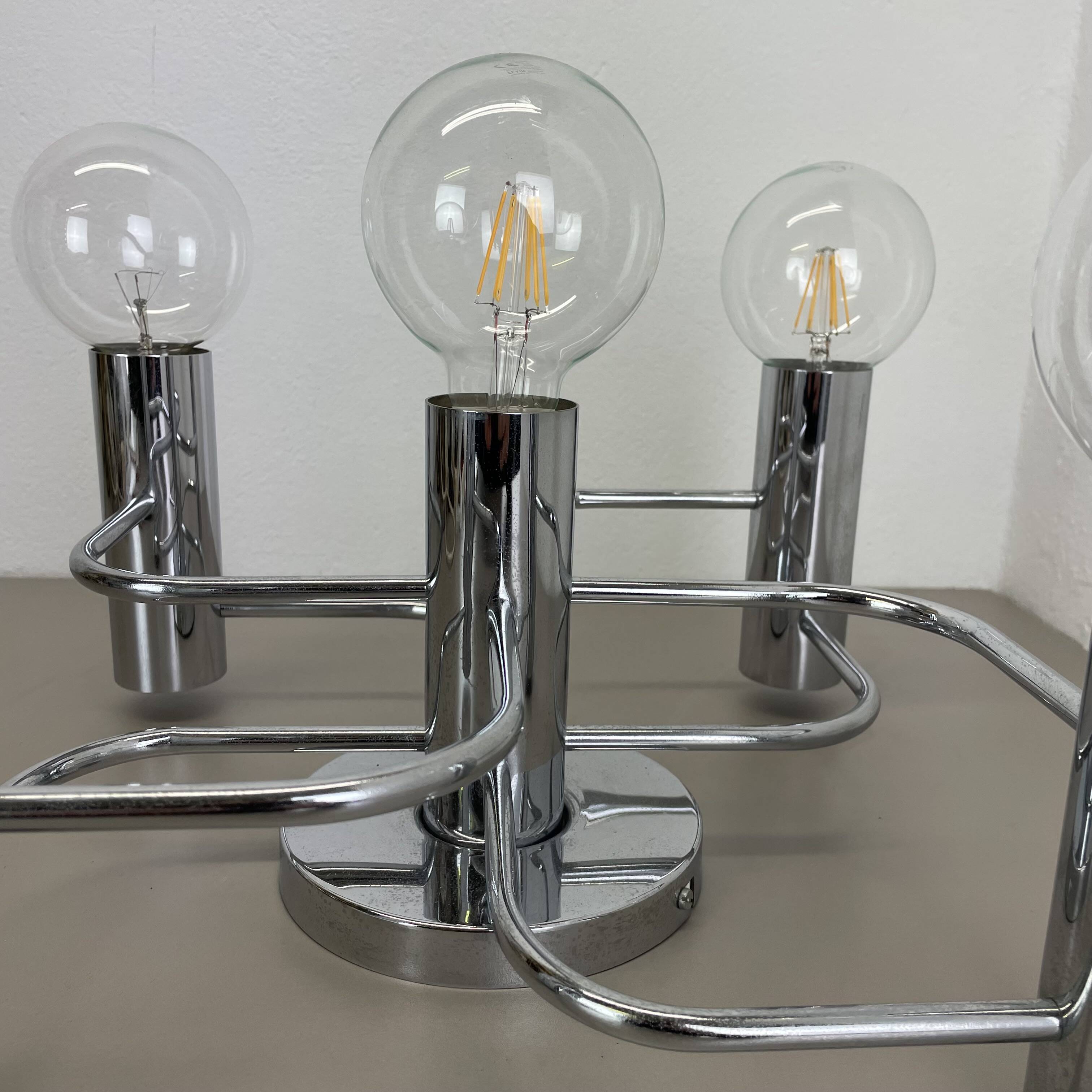 Beautiful 5-light sciolari ceiling light sconces by leola leuchten germany 1970s