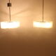 2 ice hanging lamps Doria Leuchten silver 40 cm