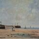 Christophe Rielland (XXᵉ siècle) – Vue de port et plage animée