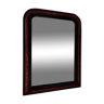 Trumeau Louis Philippe mirror 1886 in black stucco and elm magnifying glass effect ☐ 72.5 x 54 cm