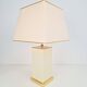 Vintage Brass and Cream Table Lamp from Maison Charles, 1970s