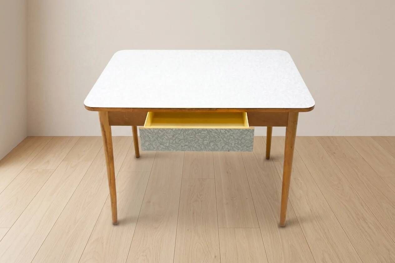 Coffee table, mid-century, formica and wood, 1960s, Czechoslovakia