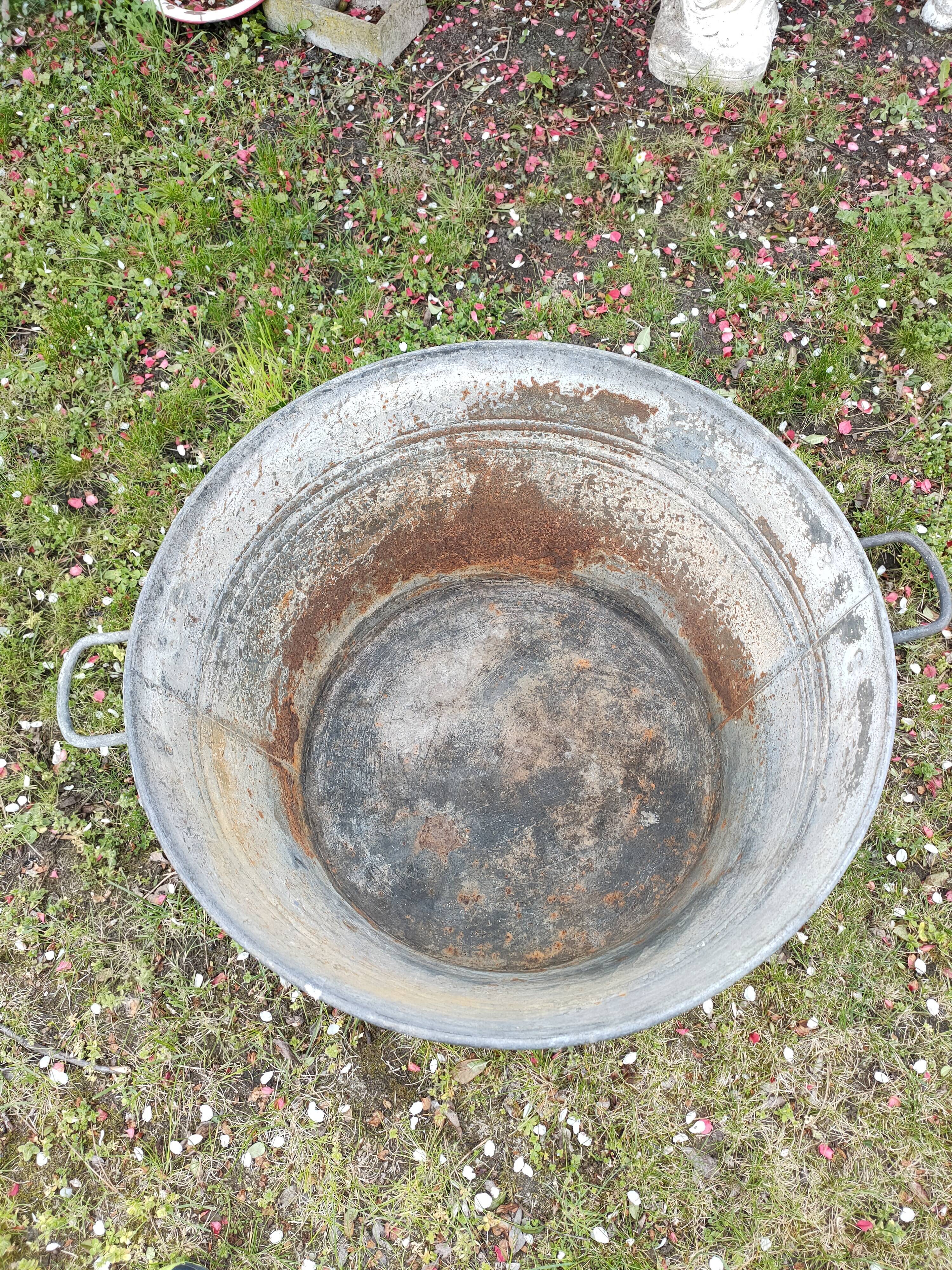 Old zinc basin