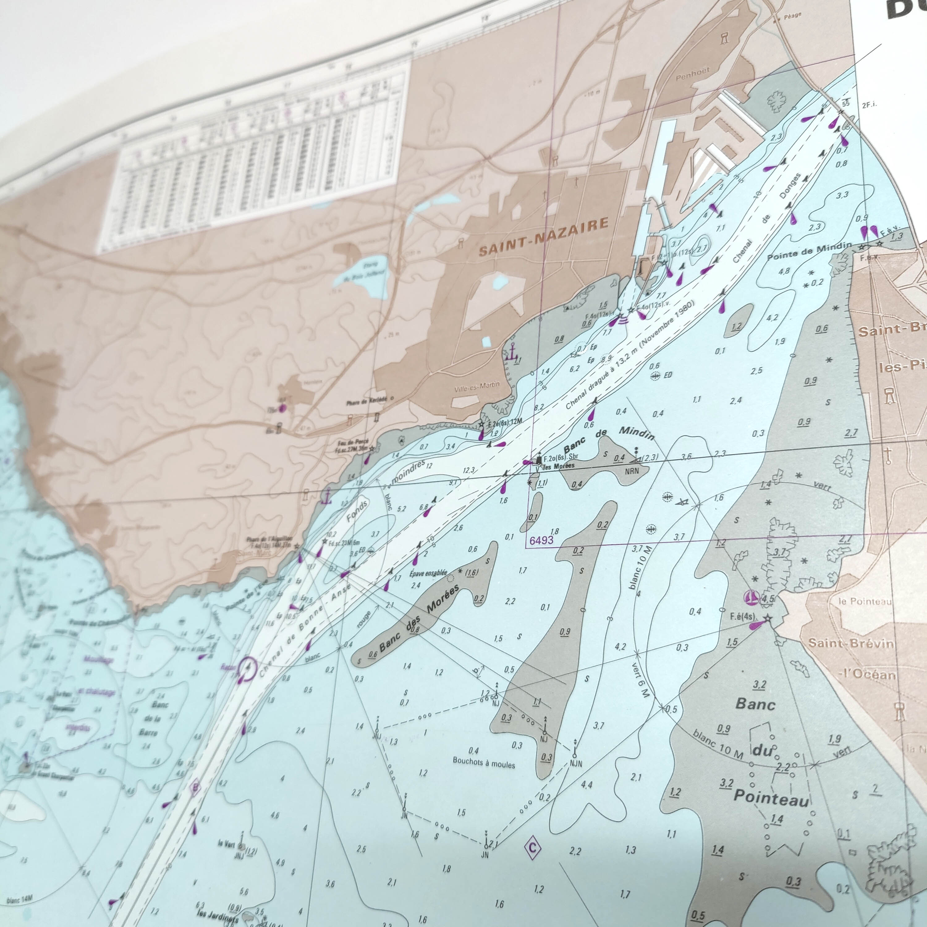 Loire estuary map Croisic island Noirmoutier