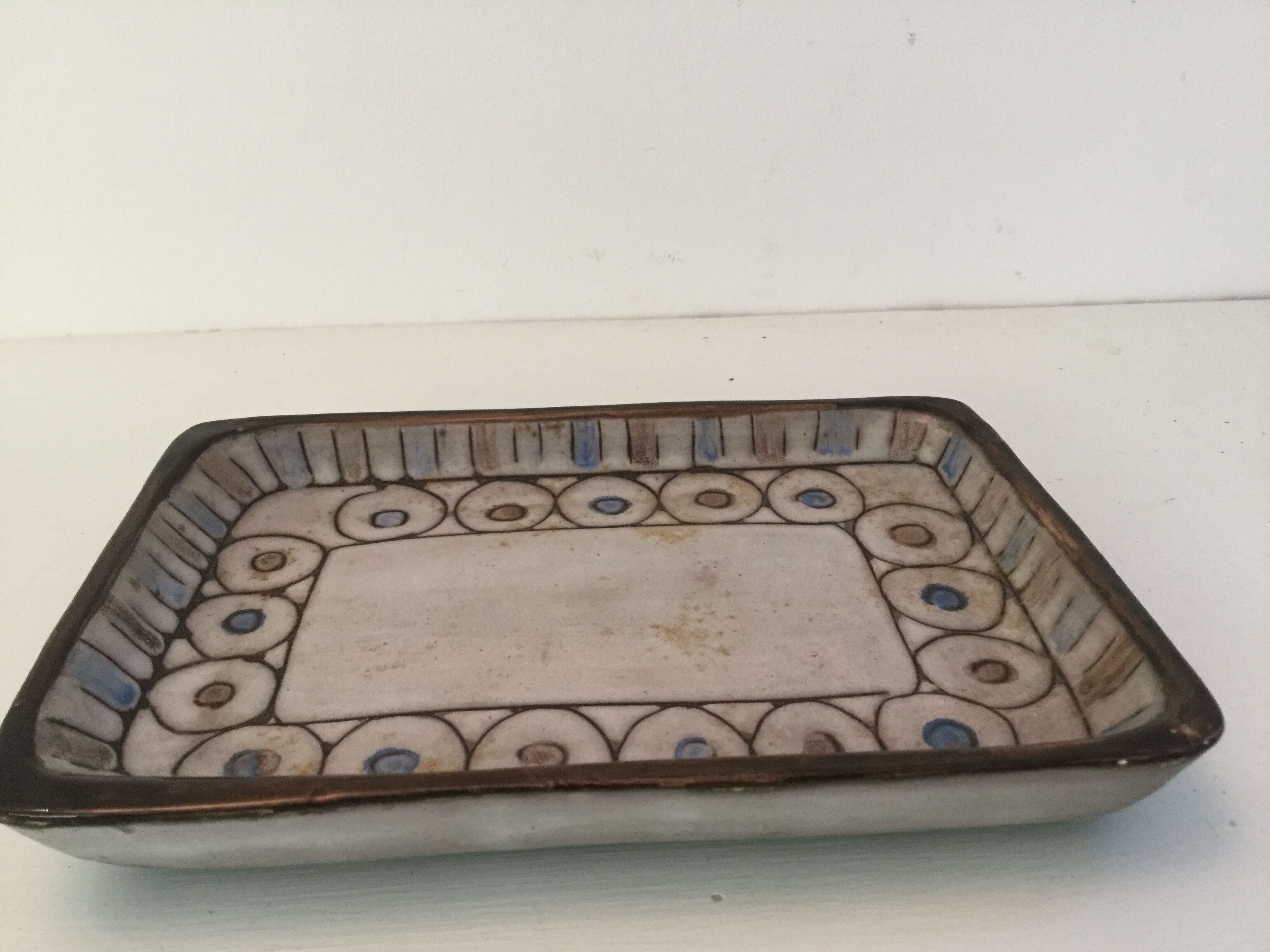 Vallauris trinket bowl signed Maunier