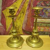 Pair of brass candlesticks