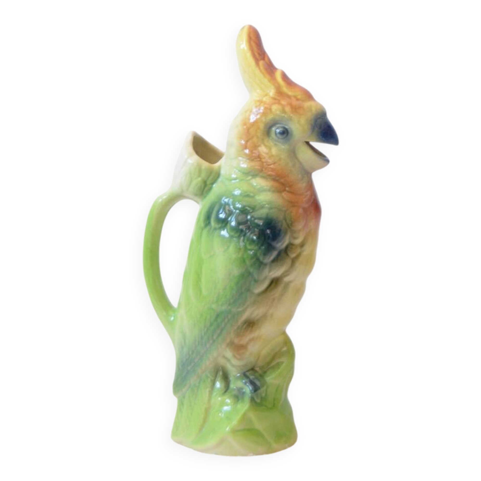 Parrot carafe in earthenware