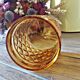 4 amber glasses with diamond tip decoration, brand Pernod SA