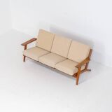 GE-290 3-seater sofa in oak by Hans J. Wegner for Getama