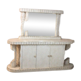 White marble imitation sideboard