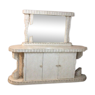 White marble imitation sideboard