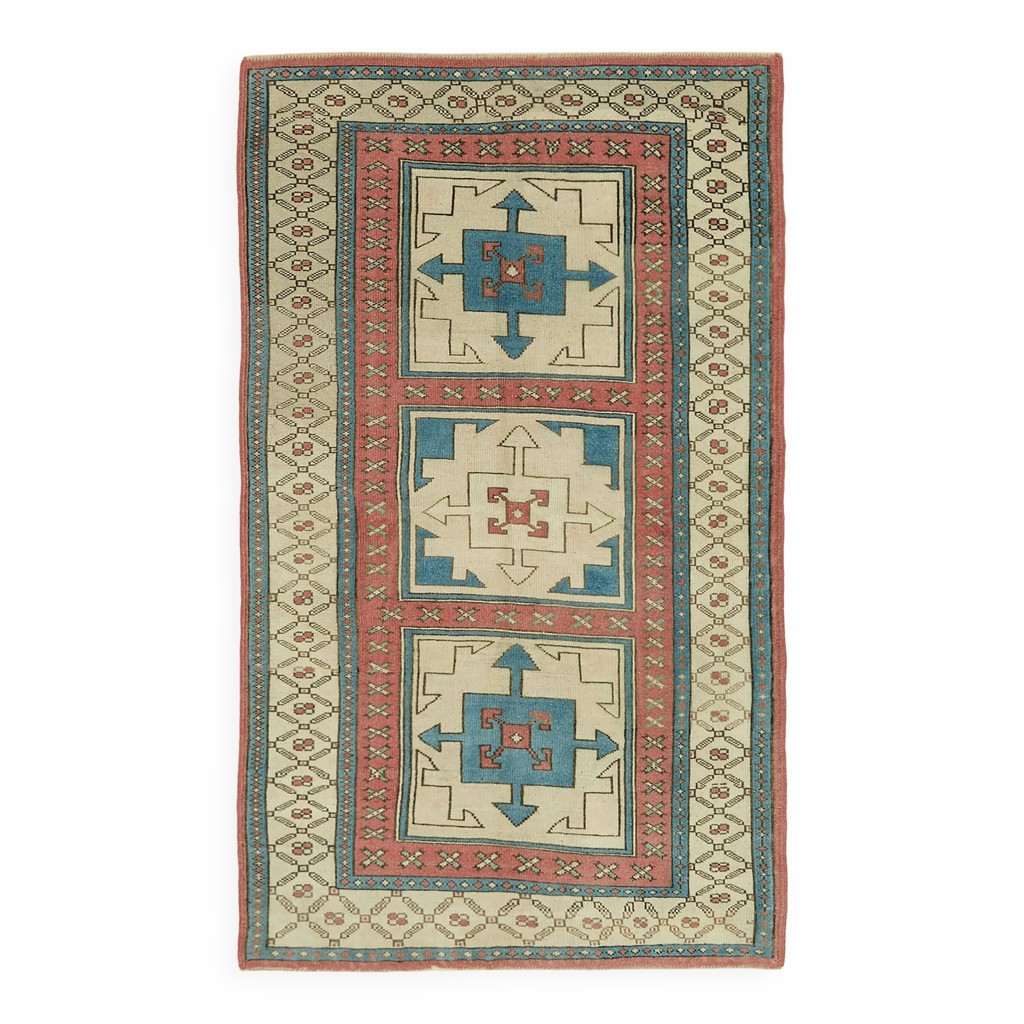 Turkish Vintage Anatolian Rug 135 cm x 211 cm
