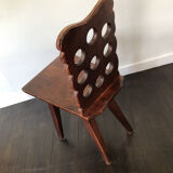 Lot de 4 chaises brutalistes vintage 50's