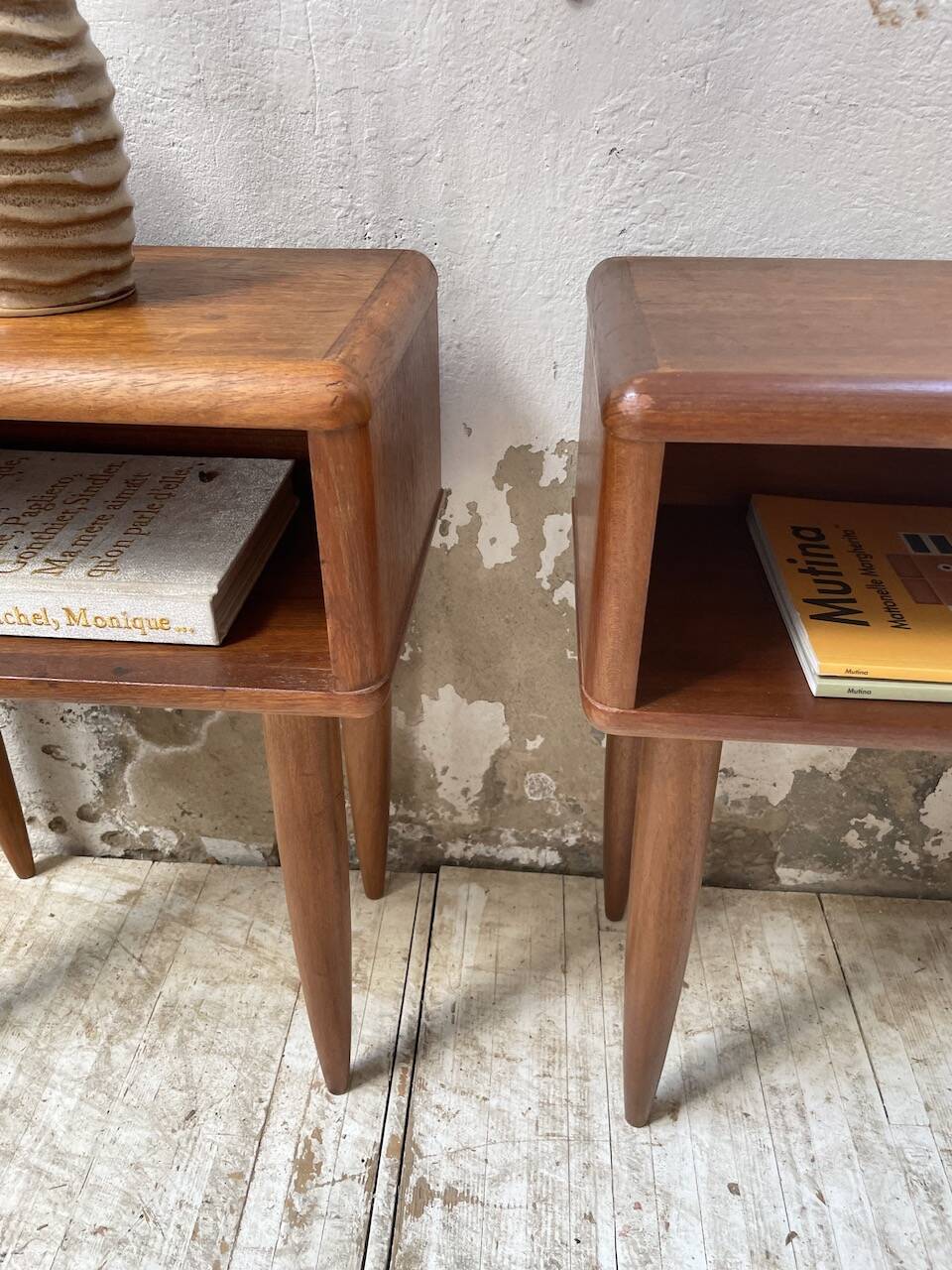 Paire de chevet scandinave en teck