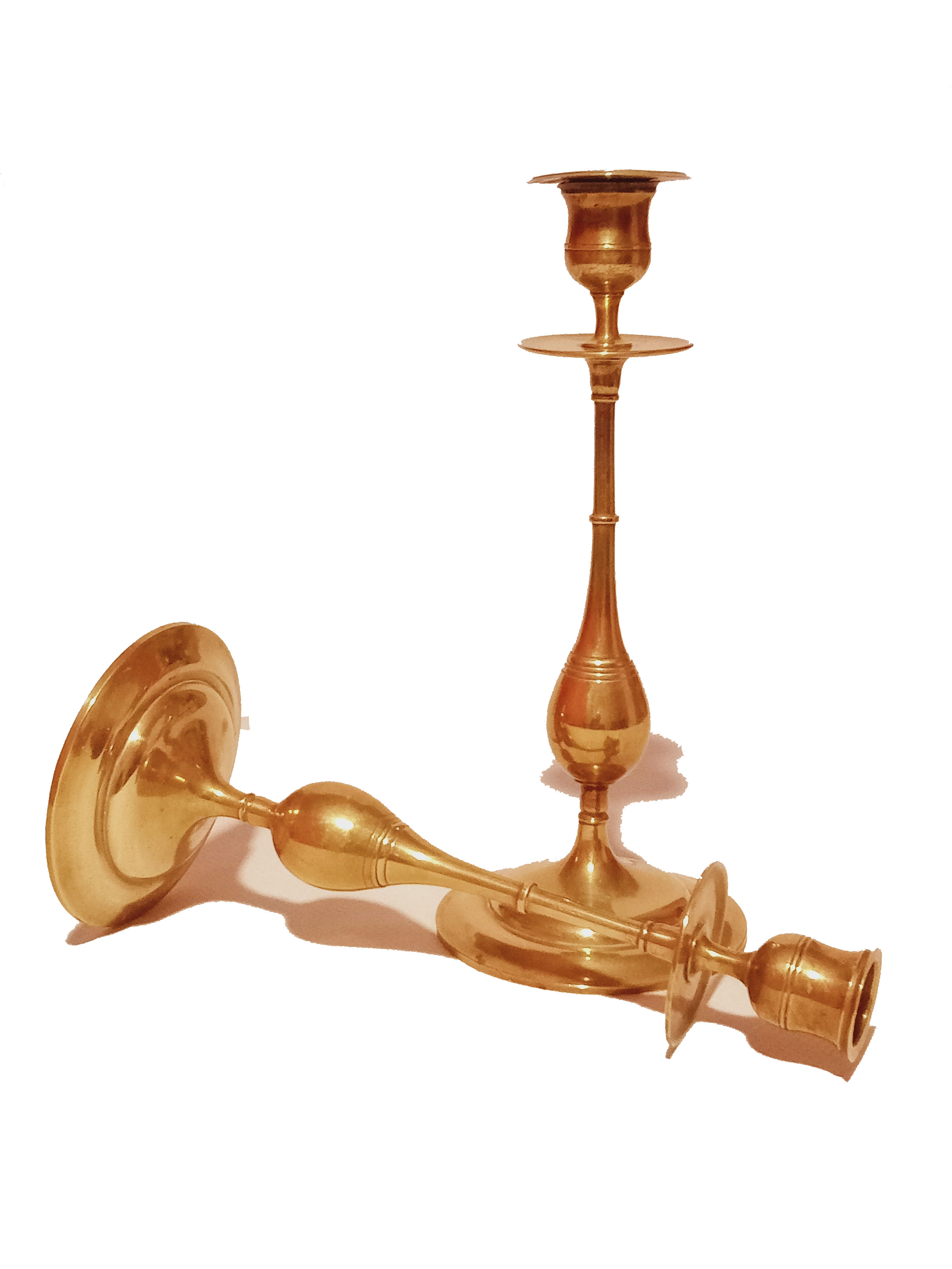 Brass candle holders