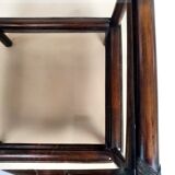 Rattan bedside and smoked glass