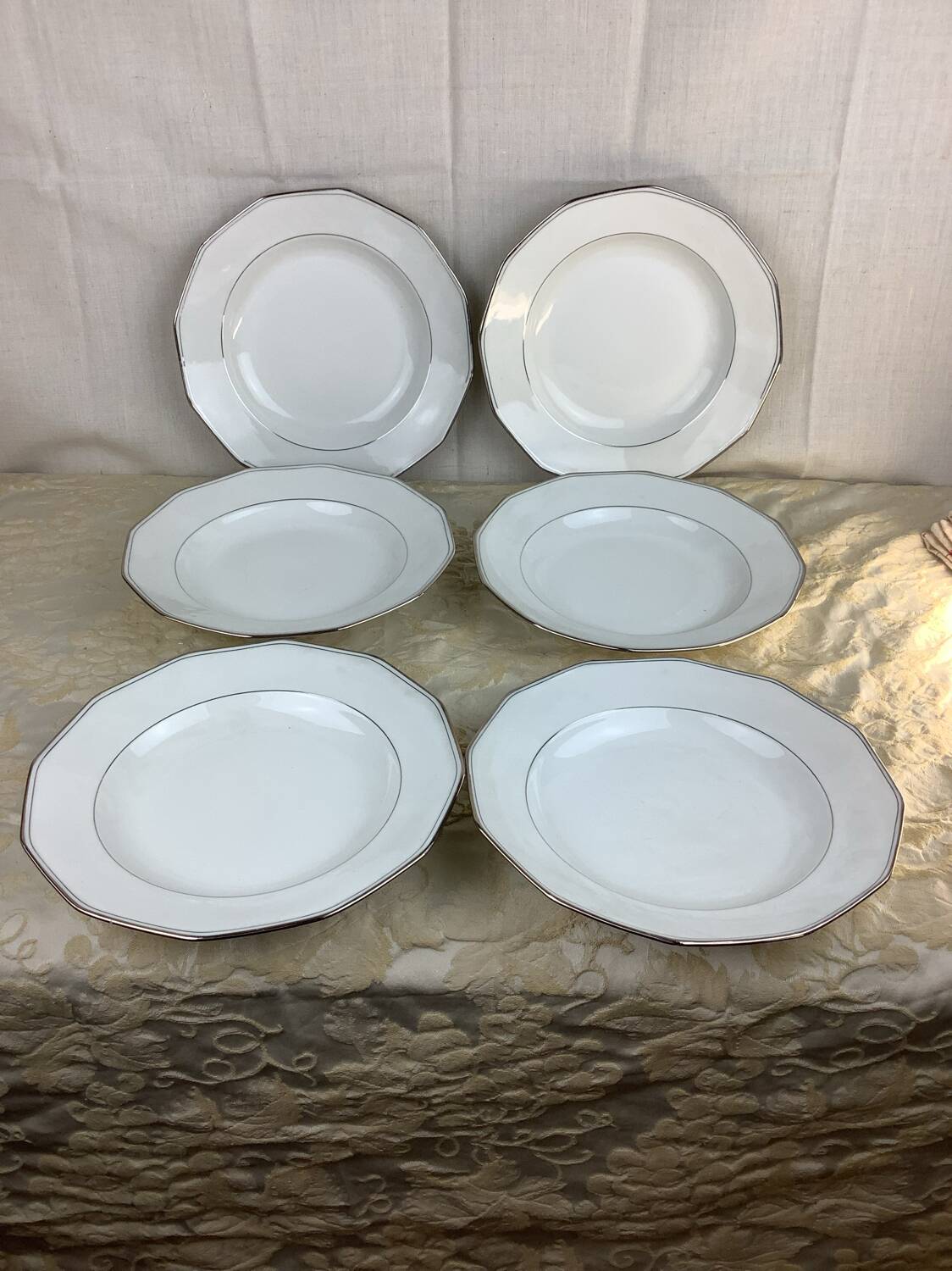 6 Deep Plates Porcelain Limoges France