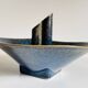 Vase céramique bleue vintage