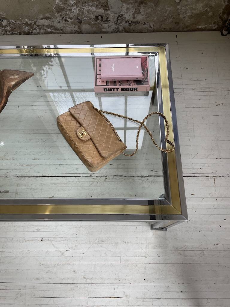 Romeo Rega chrome brass coffee table