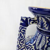 Vase amphore bleu en céramique