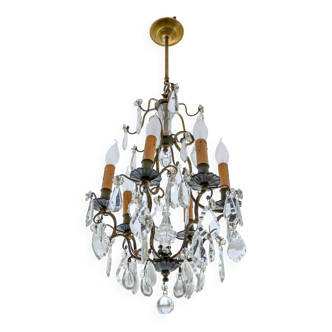 Lustre en bronze 6 bras de lumière