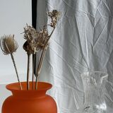 Large blown glass carafe with ice cube compartment Biot