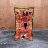 Moroccan boujad peach carpet - 124 x 222 cm