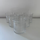 Set of 6 striped glasses