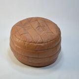 Leather round Pouf De Sede, 70